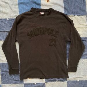 south pole waffle knit long sleeve size L